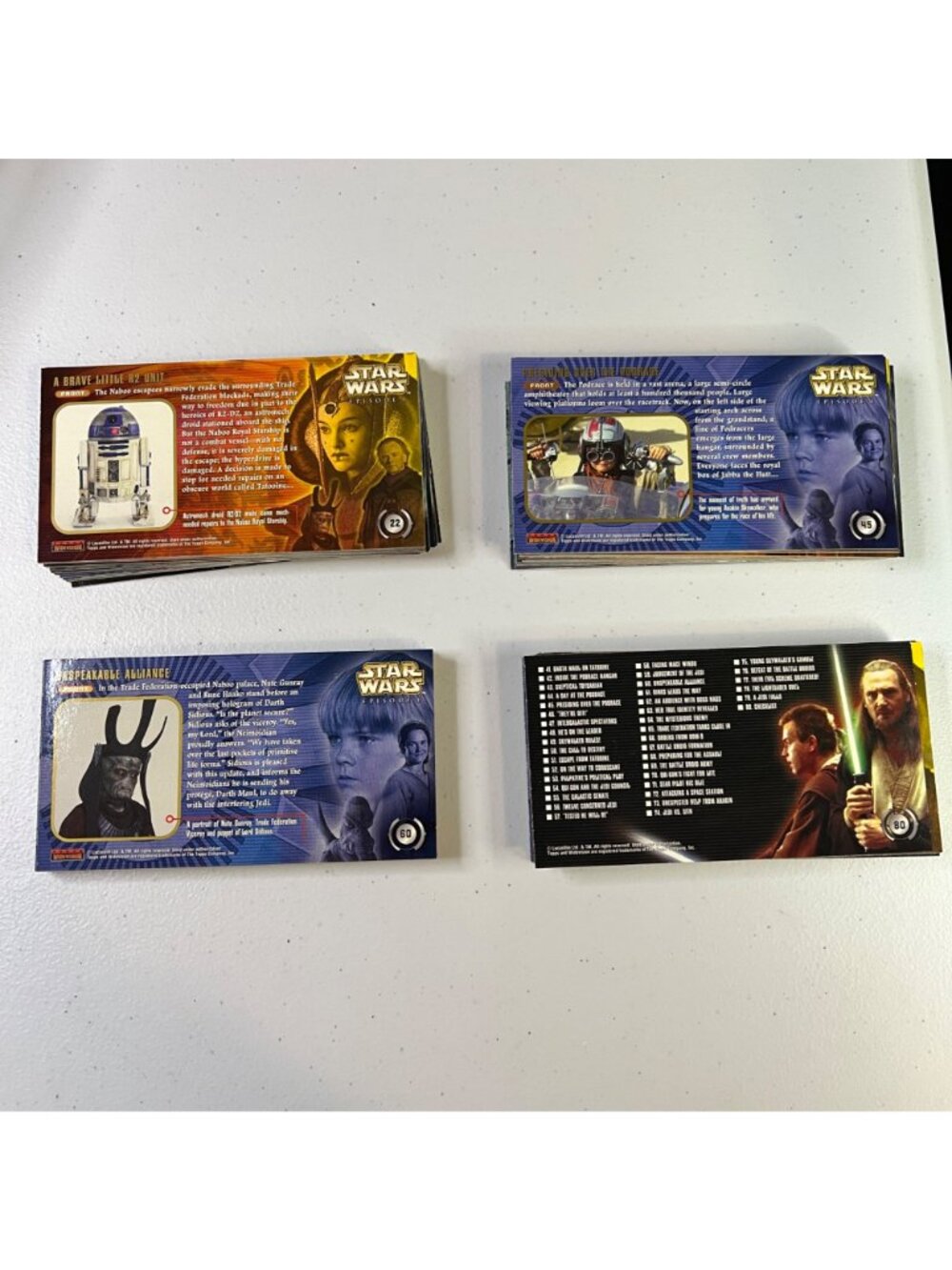 Star Wars Episode 1 Widevision Trading Base Card Set (Missing Card 57) - 1999 - Picture 3 of 6